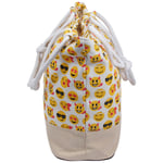 Shopper Einkaufstasche Strandtasche weiss Emoticon ca. 48 cm x 35 cm a2753b0dd4d2e19e662088a030aa81a7