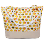 Shopper Einkaufstasche Strandtasche weiss Emoticon ca. 48 cm x 35 cm a31e5226c3cdbf8ece3923fe49077554