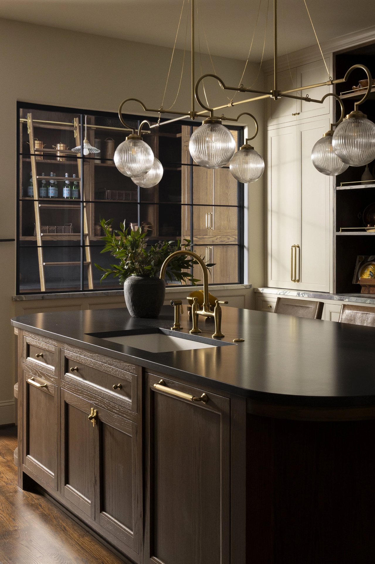 Custom luxury kitchen island designed and built by 123 Remodeling in Dallas