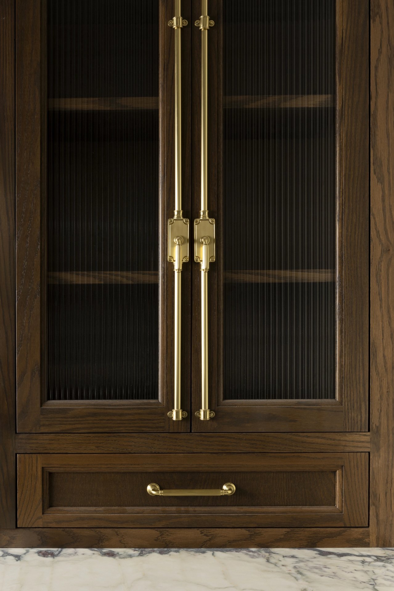 Upper kitchen cabinets and soffit detail