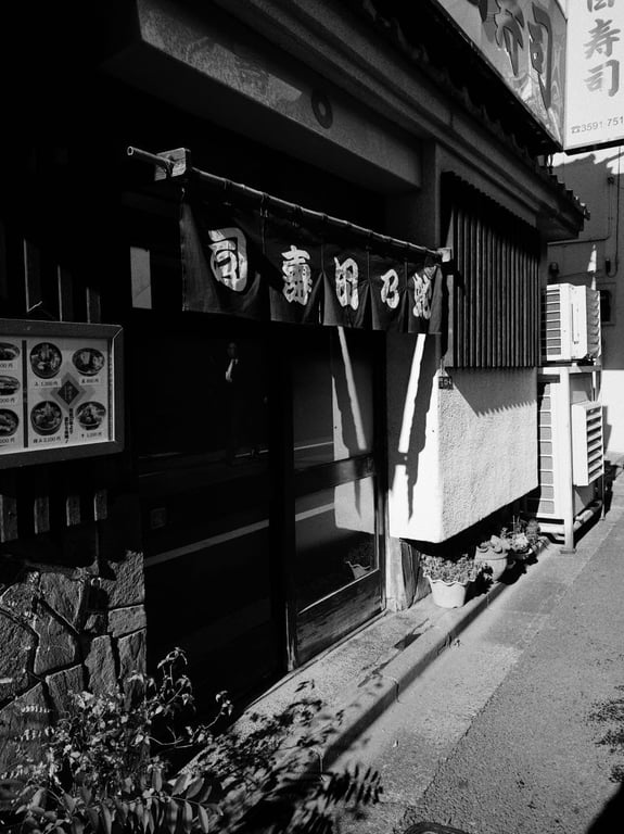 Cats sizing each other up in Yokohama
