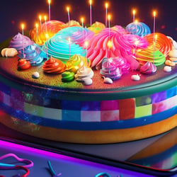 Digital Birthday Cake