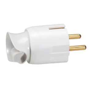 Legrand 0 501 72 Type F Electrical Power Plug, White, 2P+E