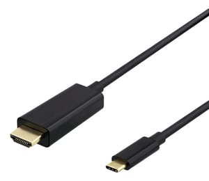 Deltaco USBC-HDMI-1020 kabel USB USB 3.2 Gen 1 (3.1 Gen 1) 2 m Czarny