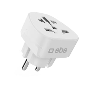 SBS TEADAPTDEWORLD adapter wtyczek zasilających Typ C (wtyczka eur) Uniwersalne Biały