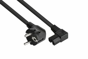 Kabelmeister SK0151-S018 kabel zasilające Czarny 1,8 m Wtyczka zasilająca typu E+F IEC C15