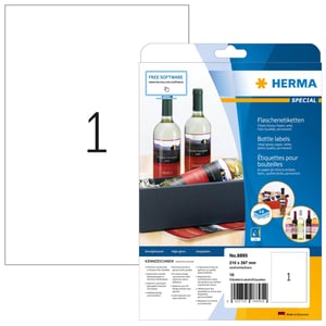 HERMA 8895 bedruckbare Etiketten, weiß, selbstklebende Etiketten zum Bedrucken
