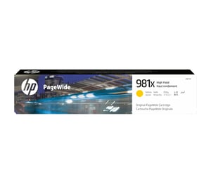 HP Oryginalny żółty wkład atramentowy 981X PageWide o dużej pojemności