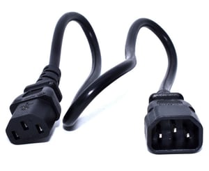 Zebra CS-RAC-IEC-CRD Power Cable, Black, 0.48 m, C13 panel, C14 panel