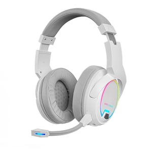 Mars Gaming MHW-100 Hörlursset, trådbundet och trådlöst, huvudband, USB Type-C, vitt