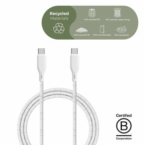 ËSSENTIALS by UPSTRÖM CC250-100W-E kabel USB USB 2.0 2,5 m USB C 0,48 Gbit/s Biały