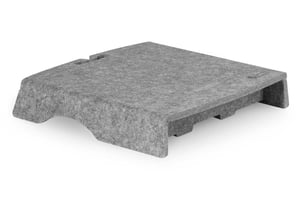 BakkerElkhuizen Q-Riser 50 Circular 76,2 cm (30") Skrivbord Grå