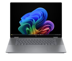 HP OmniBook X Flip Next Gen AI 16-ar0217nw Copilot+ PC AMD Ryzen AI 7 350 Hybryda (2w1) 40,6 cm (16") Ekran dotykowy 2K 24 GB LPDDR5x-SDRAM 1 TB SSD Wi-Fi 7 (802.11be) Windows 11 Home Srebrny