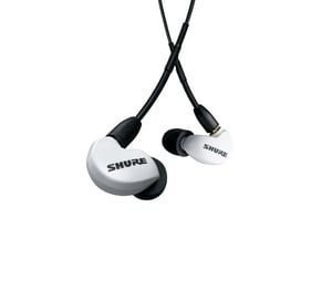Shure AONIC 215 Zestaw słuchawkowy Przewodowa Douszny Połączenia/muzyka Półprzezroczysty, Biały