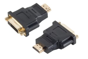 Microconnect HDM1924F Adapter für DVI-D- und HDMI-Kabel, schwarz