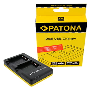 PATONA 1940 Action Camera Body Mount Charging Cradle Black