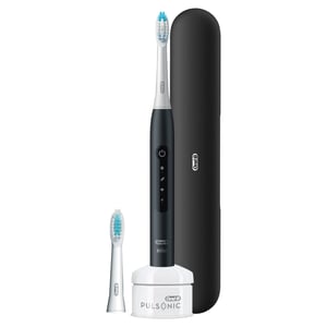 Braun Oral-B Pulsonic Slim Luxe 4500 Sonic-tandborste för vuxna, svart, platina