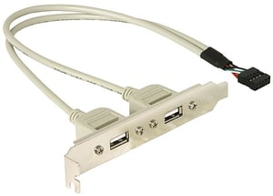 DeLOCK Slotbracket 1x internal USB 5-pin > 2x USB 2.0 external