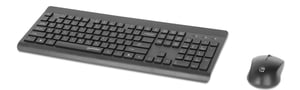 Manhattan 180771 Keyboard with Mouse Included, Universal RF Wireless QWERTY, Black