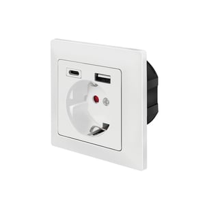 LogiLink PA0262 CEE 7/3-Steckdose + USB, weiß
