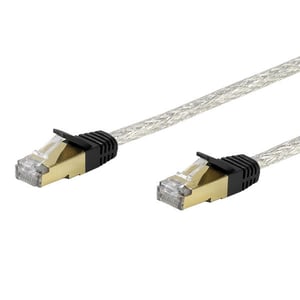 Vivanco CAT 6e nätverkskabel, 2,0 m, transparent nätverkskabel Vit 2 m