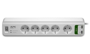 APC PM5U-GR Surge Protector, White, 6 x 230 V AC Outlets, 1.83 m