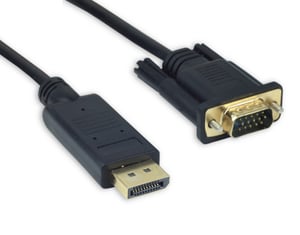 Jou Jye Computer AVC 125 1,8 m VGA (D-Sub) DisplayPort Czarny