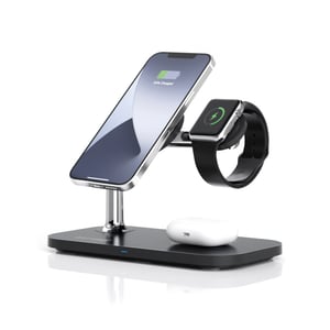 RealPower ChargeAIR Mag Smartphone, Smartwatch, Tablet Black USB Wireless Charging Indoor