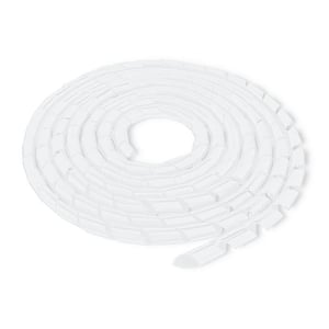 Qoltec 52264 Cable Organizer Desk / Wall Cable Cover White 1 pc.