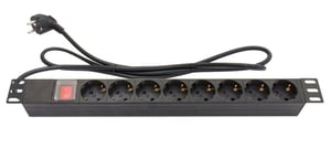 Alcasa GC-N0076 grenuttag 1,8 m 8 x nätuttag För inomhusbruk Svart