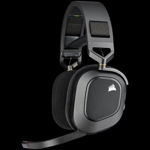 Corsair HS80 RGB trådlöst headset med huvudband för gaming, svart