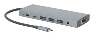 Mobilis 020028 stacja dokująca Przewodowa USB 3.2 Gen 1 (3.1 Gen 1) Type-C Szary
