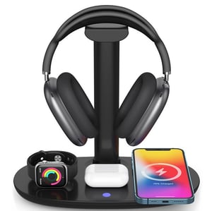 CEL-TEC 2208-072 ładowarka do urządzeń przenośnych Słuchawki, Smartfon, Smartwatch Czarny USB Bezprzewodowe ładowanie Wewnętrzna