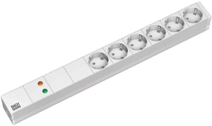 Bachmann 5x Schuko, 2m 6-fach-Steckdosenleiste, grau