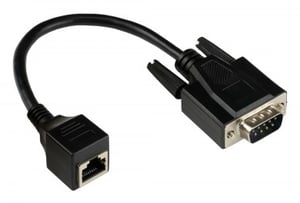 Alcasa 4945-MF adapter för RJ-45- och RS232-kablar, svart