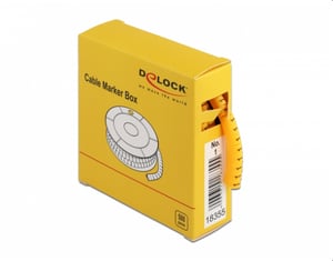 DeLOCK Cable Tags, No. 1, yellow, 500 pcs.