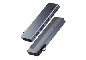 Baseus CAHUB-K0G USB 3.2 Gen 1 (3.1 Gen 1) Type-C-Dockingstation, grau