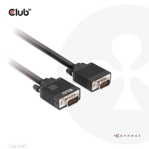 CLUB3D CAC-1710 VGA-Kabel 10 m VGA (D-Sub) Schwarz