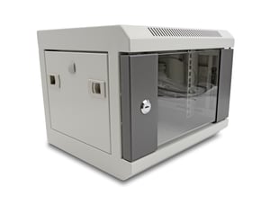 DeLOCK 10-Zoll-Netzwerkschrank mit Glastüren, 4U, grau