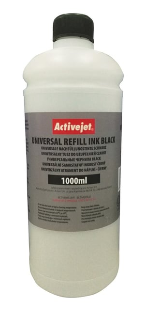 Activejet Tusz URB-1000Bk (1000 ml; czarny; Supreme) uniwersalny zamiennik do drukarek HP, Canon, Epson, Brother