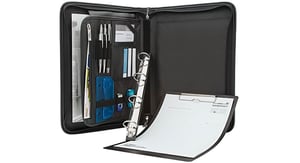Wedo 58 5001 Organizer, Leather and Nylon, Black