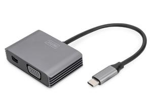 Digitus USB Type-C™ 4K 2-in-1-Grafikadapter Mini DisplayPort + VGA