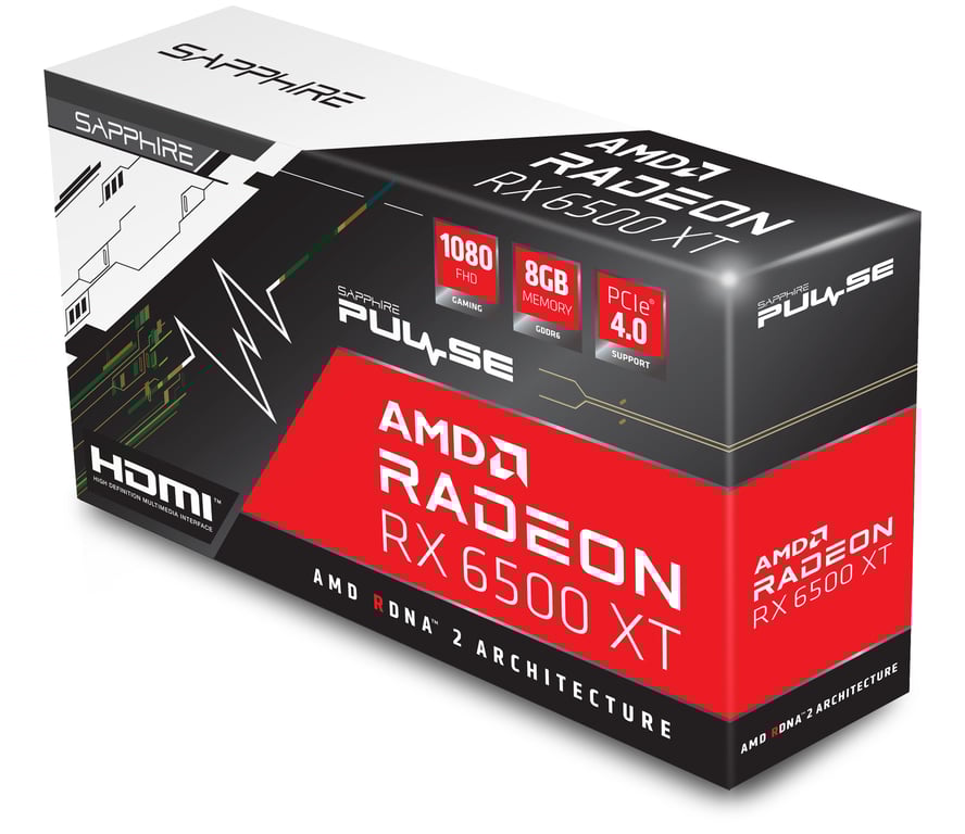 Sapphire PULSE Radeon RX 6500 XT AMD 8 GB GDDR6 11314-08-20G