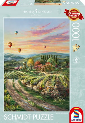 Schmidt Spiele Thomas Kinkade Studios: Peaceful Valley Vineyard Puzzle układanka 1000 szt. Krajobraz