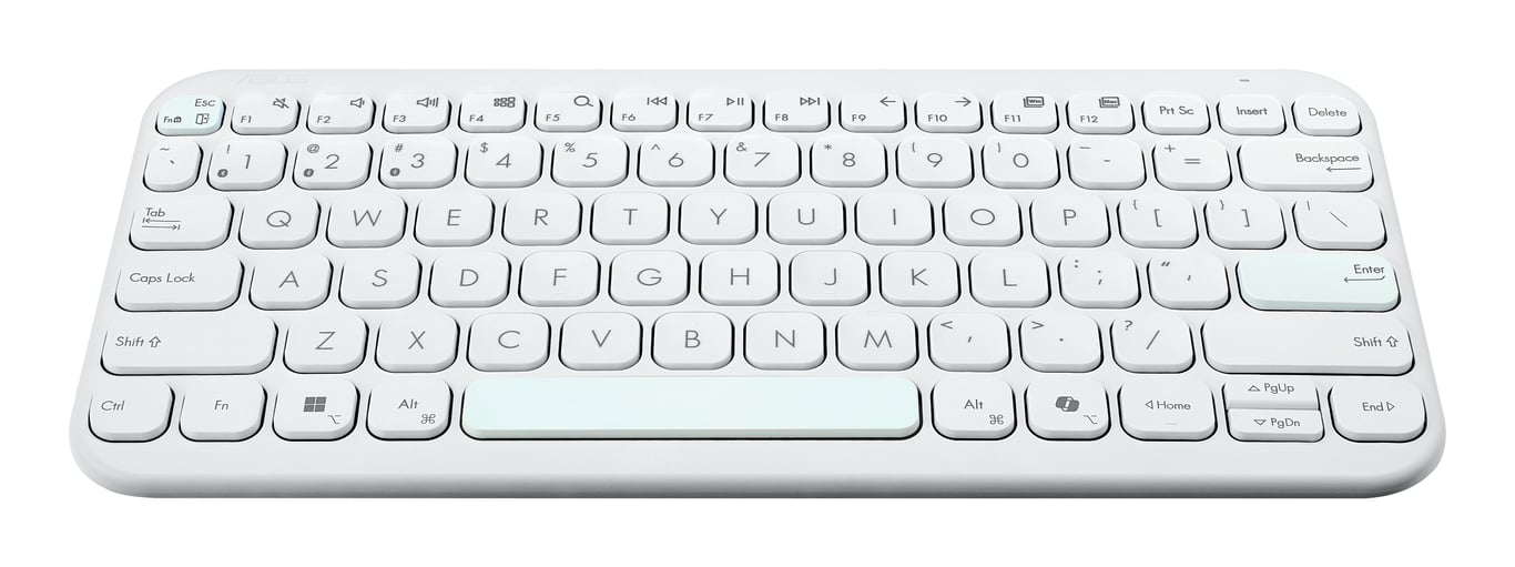 ASUS Marshmallow Keyboard KW100 klawiatura Dom Bluetooth QWERTY Amerykański międzynarodowy Beżowy