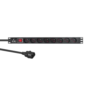 Lanview LVR-2MSCH-SW-C13-8 rozdzielacz zasilania PDU 8 x gniazdo sieciowe 1U Czarny