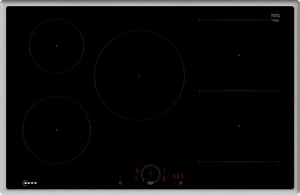 Neff T58SHW1L0 Cooktop Black, Stainless Steel Built-in 80 cm Induction Cooktop 5 zones