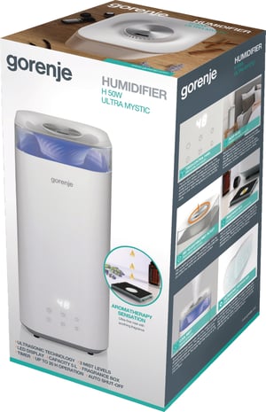 Gorenje H50W nawilżacz powietrza Ultradźwiękowy Biały 26 W