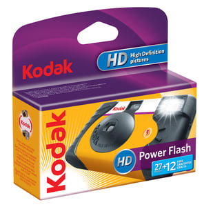 Kodak Power Flash 27+12 Compact Film Camera Black, Yellow