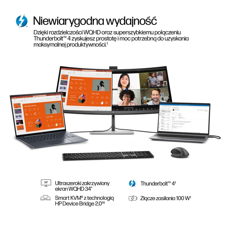 HP 34-calowy monitor konferencyjny Pro seria 7 WQHD – 734pm